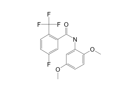 3-Fluoro-6-trifluoromethylbenzamide, N-(2,5-dimethoxyphenyl)-