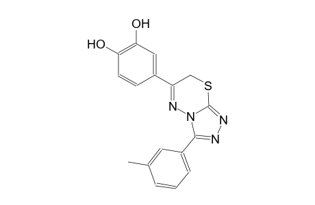 4-[3-(3-methylphenyl)-7H-[1,2,4]triazolo[3,4-b][1,3,4]thiadiazin-6-yl]-1,2-benzenediol