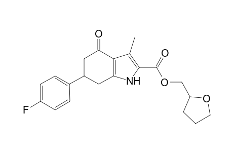 6-(4-fluorophenyl)-3-methyl-4-oxo-1,5,6,7-tetrahydroindole-2-carboxylic acid 2-oxolanylmethyl ester