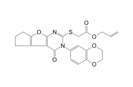 allyl {[3-(2,3-dihydro-1,4-benzodioxin-6-yl)-4-oxo-3,5,6,7-tetrahydro-4H-cyclopenta[4,5]furo[2,3-d]pyrimidin-2-yl]sulfanyl}acetate