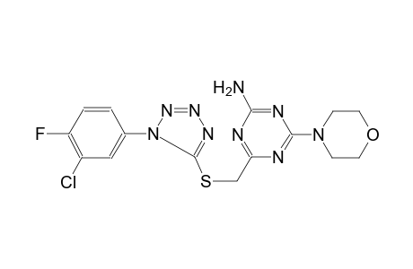 1,3,5-triazin-2-amine, 4-[[[1-(3-chloro-4-fluorophenyl)-1H-tetrazol-5-yl]thio]methyl]-6-(4-morpholinyl)-