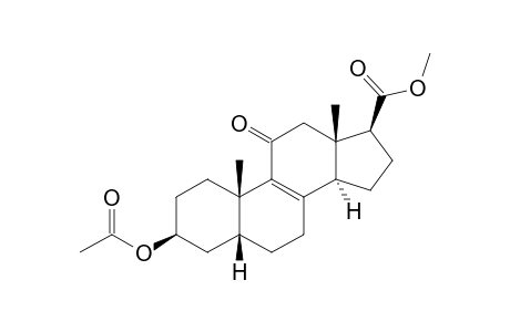 3.beta.-Acetoxy-11-oxo-5.beta.(H)-8(9)-etienic-acid Methylester