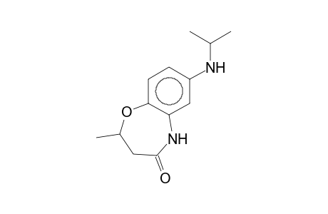 2-Isopropylamino-6-methyl-6,7-dihydro-9H-5-oxa-9-azabenzocyclohepten-8-one