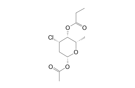 1-O-ACETYL-3-CHLORO-2,3,6-TRIDEOXY-4-O-PROPANOYL-L-LYXO-HEXOPYRANOSIDE;MAJOR-ANOMER