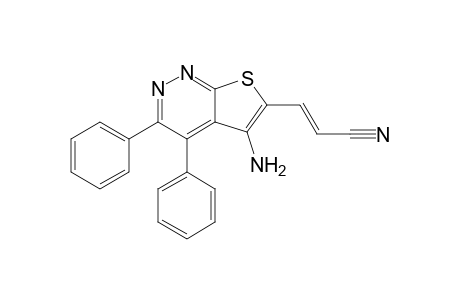 (E)-3-(5-amino-3,4-diphenyl-6-thieno[2,3-c]pyridazinyl)-2-propenenitrile