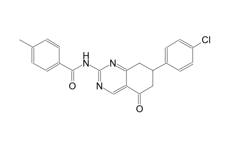 N-[7-(4-chlorophenyl)-5-oxo-5,6,7,8-tetrahydro-2-quinazolinyl]-4-methylbenzamide