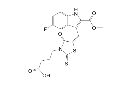 1H-indole-2-carboxylic acid, 3-[(E)-[3-(3-carboxypropyl)-4-oxo-2-thioxo-5-thiazolidinylidene]methyl]-5-fluoro-, methyl ester