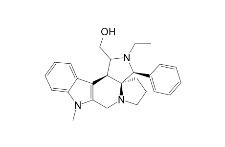2-Ethyl-1-(hydroxymethyl)-8-methyl-3-phenyl-1,2,3,4,5,6,7,12b-octahydropyrrolo[3',4':5,6]pyrropo[1',2':6,1]pyrimido[3,4-b]indole