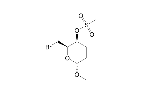 METHYL-4-O-METHANESULFONYL-6-BROMO-2,3-DIDEOXY-D-THREO-HEXOPYRANOSIDE