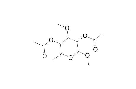 .alpha.-L-Mannopyranoside, methyl 6-deoxy-3-O-methyl-, diacetate