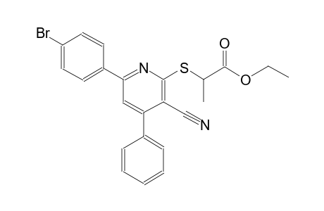 propanoic acid, 2-[[6-(4-bromophenyl)-3-cyano-4-phenyl-2-pyridinyl]thio]-, ethyl ester