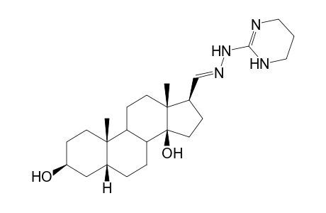 (3S,5R,10S,13R,14S,17S)-10,13-dimethyl-17-[(E)-(1,4,5,6-tetrahydropyrimidin-2-ylhydrazinylidene)methyl]-1,2,3,4,5,6,7,8,9,11,12,15,16,17-tetradecahydrocyclopenta[a]phenanthrene-3,14-diol
