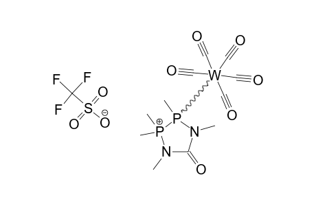PENTACARBONYL-[1,2,2,3,4-PENTAMETHYL-1,4-DIAZA-2-LAMBDA(4)-PHOSPHONIA-3-LAMBDA(3)-PHOSPHA-5-CYCLOPENTANONE-P(3)]-TUNGSTEN-(0)-TRIFLUORMETHANSULFONATE;CMPND-#10