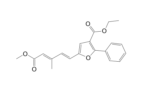 5-[(1E,3E)-5-keto-5-methoxy-3-methyl-penta-1,3-dienyl]-2-phenyl-furan-3-carboxylic acid ethyl ester
