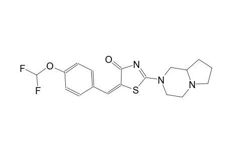 (5E)-5-[4-(difluoromethoxy)benzylidene]-2-hexahydropyrrolo[1,2-a]pyrazin-2(1H)-yl-1,3-thiazol-4(5H)-one