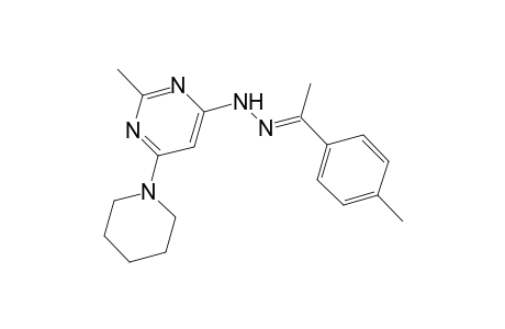 (1E)-1-(4-Methylphenyl)ethanone [2-methyl-6-(1-piperidinyl)-4-pyrimidinyl]hydrazone