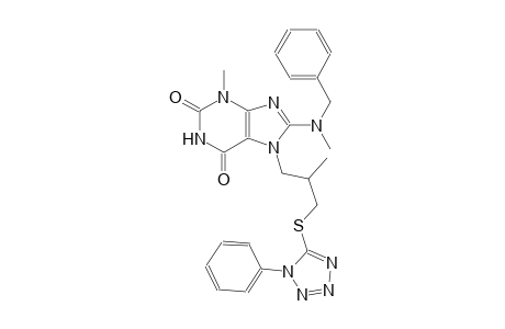 8-[benzyl(methyl)amino]-3-methyl-7-{2-methyl-3-[(1-phenyl-1H-tetraazol-5-yl)sulfanyl]propyl}-3,7-dihydro-1H-purine-2,6-dione
