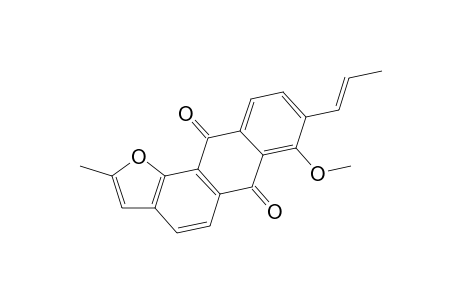7-Methoxy-2-methyl-8-(prop-1'-enyl)anthra[1,2-b]furan-6,11-dione