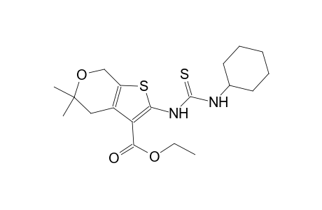 ethyl 2-{[(cyclohexylamino)carbothioyl]amino}-5,5-dimethyl-4,7-dihydro-5H-thieno[2,3-c]pyran-3-carboxylate