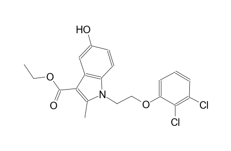 1H-indole-3-carboxylic acid, 1-[2-(2,3-dichlorophenoxy)ethyl]-5-hydroxy-2-methyl-, ethyl ester