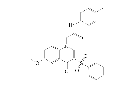 1-quinolineacetamide, 1,4-dihydro-6-methoxy-N-(4-methylphenyl)-4-oxo-3-(phenylsulfonyl)-