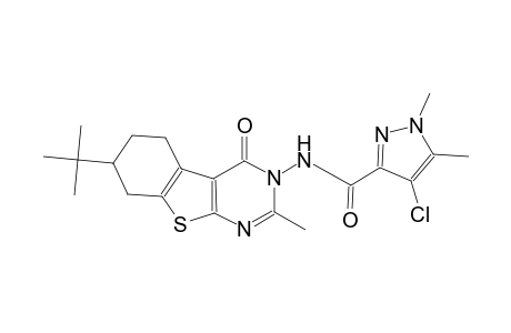 N-(7-tert-butyl-2-methyl-4-oxo-5,6,7,8-tetrahydro[1]benzothieno[2,3-d]pyrimidin-3(4H)-yl)-4-chloro-1,5-dimethyl-1H-pyrazole-3-carboxamide
