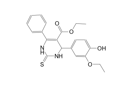 ethyl 4-(3-ethoxy-4-hydroxyphenyl)-6-phenyl-2-thioxo-1,2,3,4-tetrahydro-5-pyrimidinecarboxylate