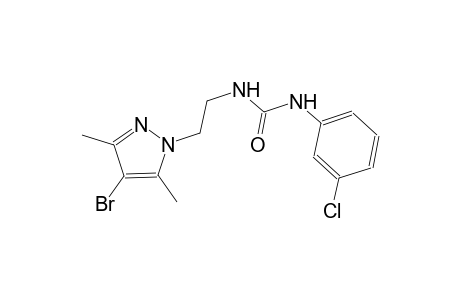 N-[2-(4-bromo-3,5-dimethyl-1H-pyrazol-1-yl)ethyl]-N'-(3-chlorophenyl)urea