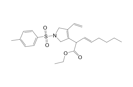 Ethyl 2-(1-tosyl-4-vinyl-2,5-dihydro-1H-pyrrol-3-yl)oct-3-enoate