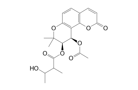 (9R,10R)-10-(Acetyloxy)-9,10-dihydro-8,8-dimethyl-2-oxo-2H,8H-benzo[1,2-b:3,4-b']dipyran-9-yl 3-Hydroxy-2-methylbutanoate