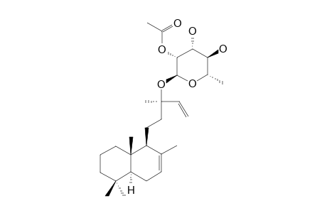 LABDA-7,14-DIEN-13(R)-OL-2-O-ACETYL-ALPHA-L-RHAMNOPYRANOSIDE
