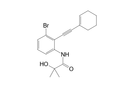 N-(3-Bromo-2-(2-cyclohexenylethynyl)phenyl)-2-hydroxy-2-methylpropanamide