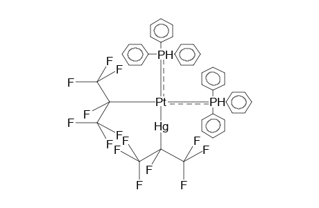 CIS-(HEPTAFLUOROISOPROPYLMERCURO)HEPTAFLUOROISOPROPYLBIS(TRIPHENYLPHOSPHINE)PLATINA