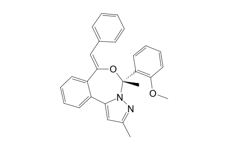 2,4-DIMETHYL-4-(ORTHO-METHOXYPHENYL)-6-(PHENYLMETHYLENE)-5H-PYRAZOLO-[1,5-D]-[2,4]-BENZOXAZEPINE