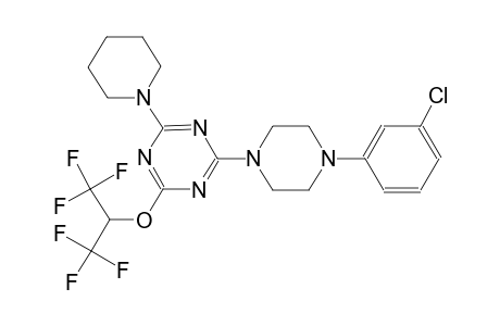 1,3,5-triazine, 2-[4-(3-chlorophenyl)-1-piperazinyl]-4-(1-piperidinyl)-6-[2,2,2-trifluoro-1-(trifluoromethyl)ethoxy]-