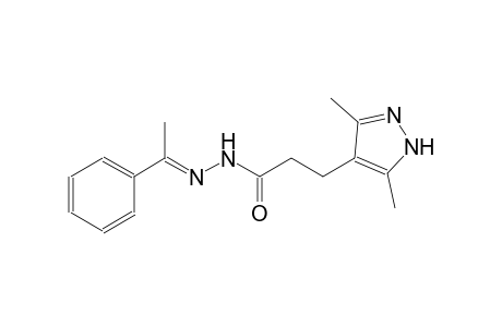 1H-pyrazole-4-propanoic acid, 3,5-dimethyl-, 2-[(E)-1-phenylethylidene]hydrazide
