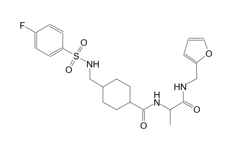 cyclohexanecarboxamide, 4-[[[(4-fluorophenyl)sulfonyl]amino]methyl]-N-[(1S)-2-[(2-furanylmethyl)amino]-1-methyl-2-oxoethyl]-