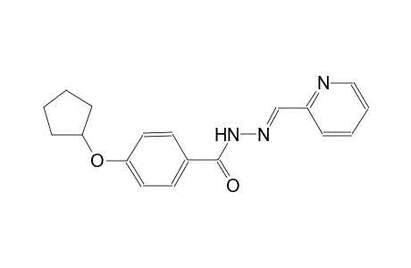 4-(cyclopentyloxy)-N'-[(E)-2-pyridinylmethylidene]benzohydrazide