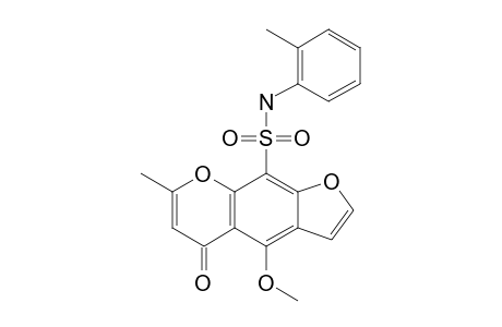 4-METHOXY-7-METHYL-N-(2-METHYL-PHENYL)-5-OXO-5H-FURO-[3.2-G]-[1]-BENZOPYRAN-9-SULFONAMIDE