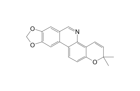 8,9-METHYLENEDIOXY-2,2-DIMETHYL-2H-PYRANO-[2,3-C]-PHENANTHRIDINE