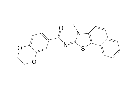 2,3-Dihydro-benzo[1,4]dioxine-6-carboxylic acid (3-methyl-3H-naphtho[2,1-d]thiazol-2-ylidene)-amide
