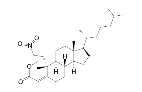 2,3-Secocholest-4-en-3-oic acid, 2-nitro-, methyl ester, (5Z)-