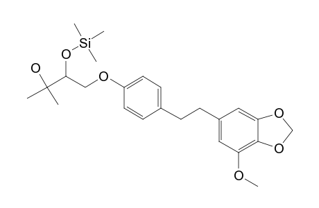 1-[4-[2-(7-Methoxy-1,3-benzodioxol-5-yl)ethyl]phenoxy]-3-methylbutane-2,3-diol, tms derivative