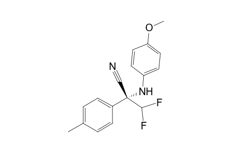 (R)-3,3-difluoro-2-((4-methoxyphenyl)amino)-2-(p-tolyl)propanenitrile