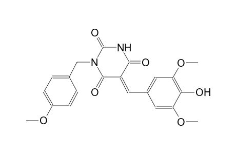 (5E)-5-(4-hydroxy-3,5-dimethoxybenzylidene)-1-(4-methoxybenzyl)-2,4,6(1H,3H,5H)-pyrimidinetrione