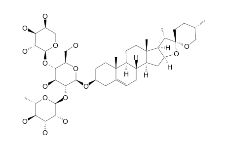 DIOSGENIN-3-O-ALPHA-L-RHAMNOPYRANOSYL-(1->2)-[ALPHA-L-ARABINOPYRANOSYL-(1->4)]-BETA-D-GLUCOPYRANOSIDE