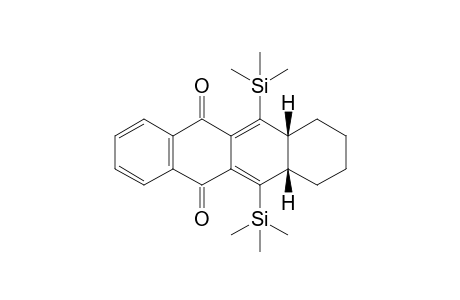 (6aR,10aS)-6,11-Bis-trimethylsilanyl-6a,7,8,9,10,10a-hexahydro-naphthacene-5,12-dione