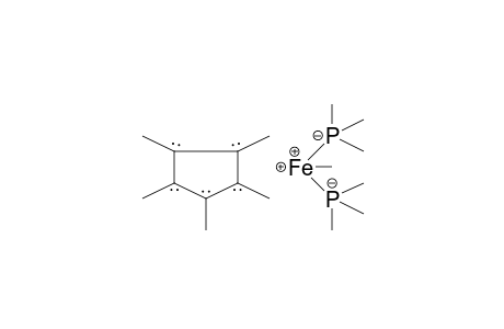 Iron, methyl[(1,2,3,4,5-.eta.)-1,2,3,4,5-pentamethyl-2,4-cyclopentadien-1-yl]bis(trimethylphosphine)-