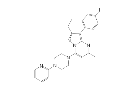 pyrazolo[1,5-a]pyrimidine, 2-ethyl-3-(4-fluorophenyl)-5-methyl-7-[4-(2-pyridinyl)-1-piperazinyl]-