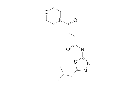 N-(5-isobutyl-1,3,4-thiadiazol-2-yl)-4-(4-morpholinyl)-4-oxobutanamide